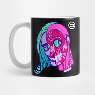 Vibrant Half Face Zombie Mug